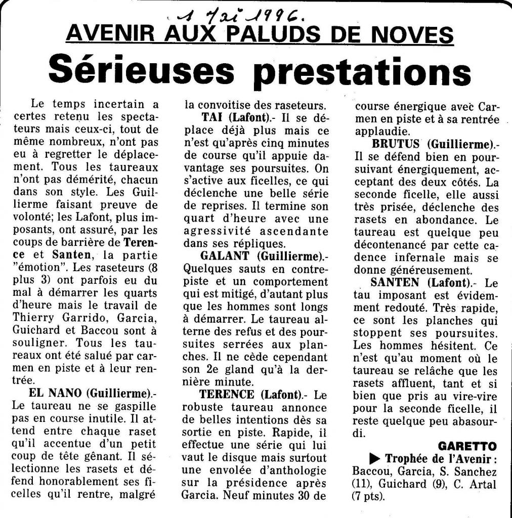 1 mai 1996 (La provence)