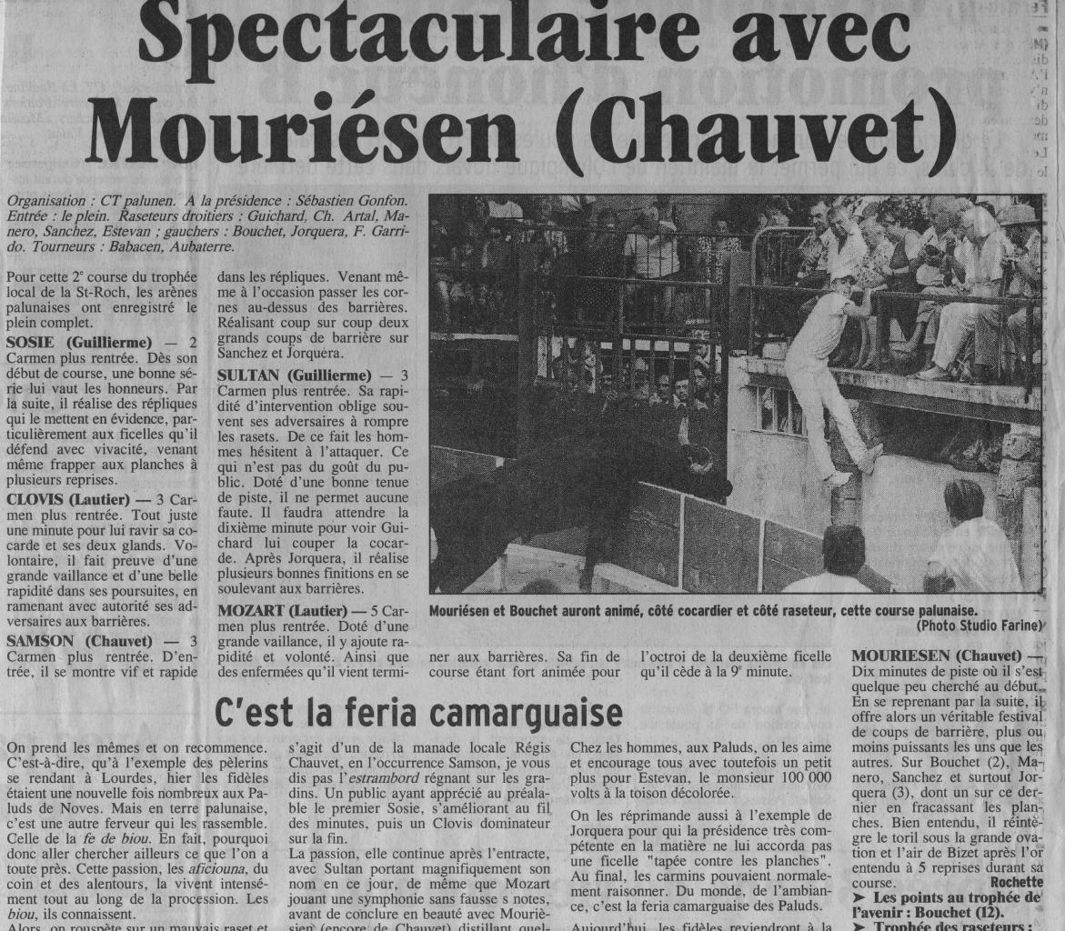 13 Aout 2000  ( La Provence)