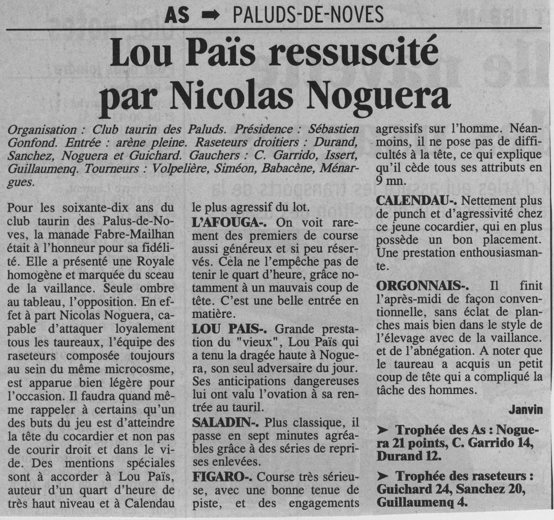 13 Aout 2001 ( La Provence)