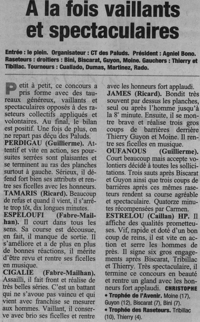 13 aout 2006 ( la provence)