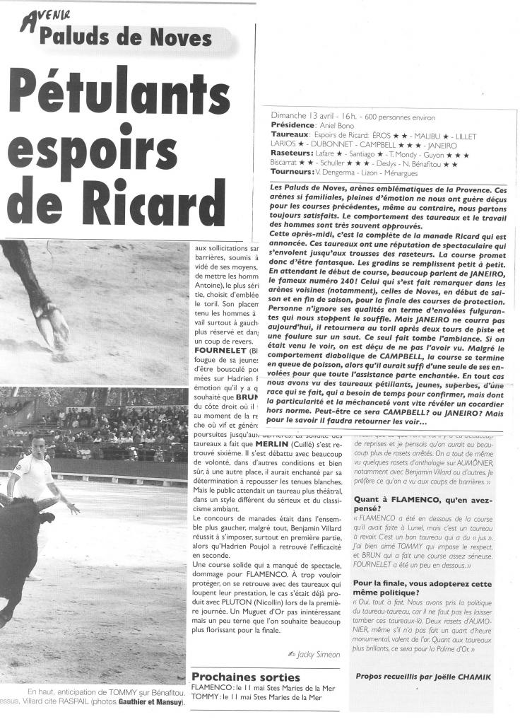 27 avril 2008 ( le cocardier)