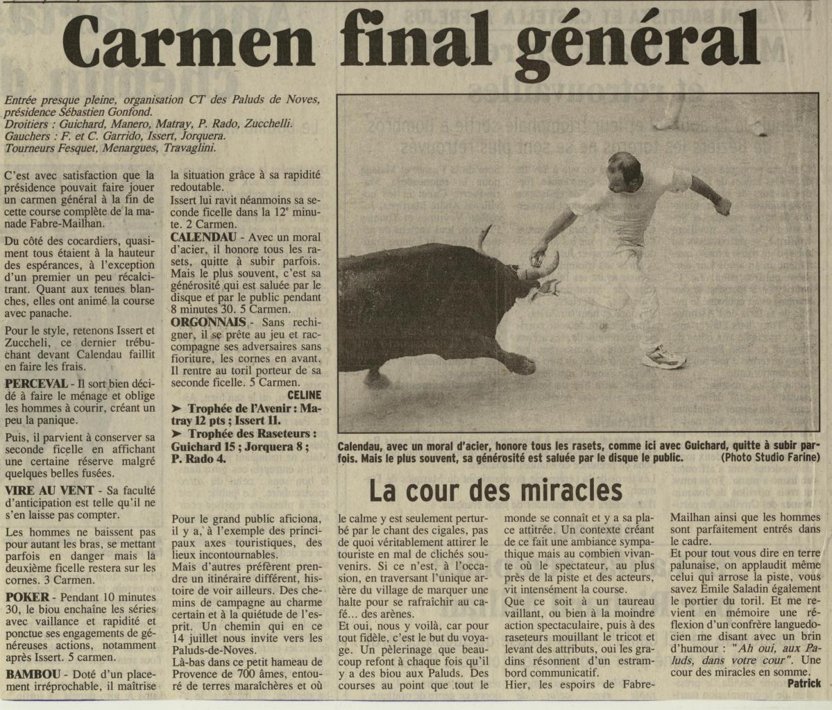 14 juillet 2000 ( la provence)