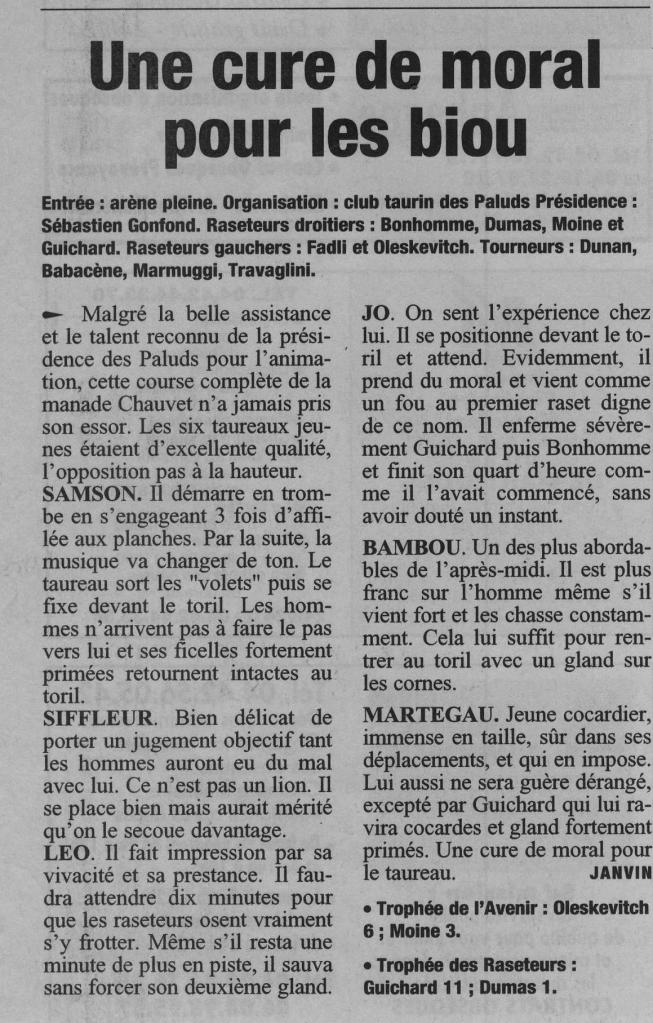 15 Aout 2004 ( La Provence )