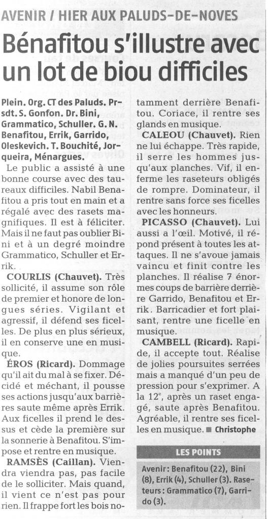 15 aout 2008 ( la provence)