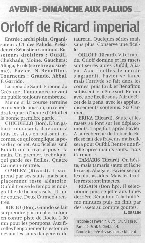 15 aout 2010 (la provence)