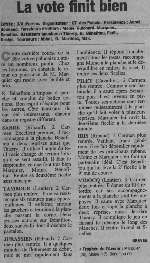 16 Aout 2005 ( La Provence )