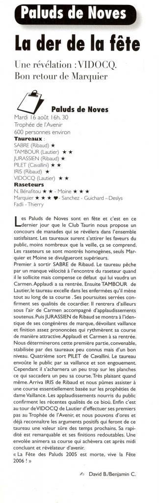 16 aout 2005 ( Le cocardier)