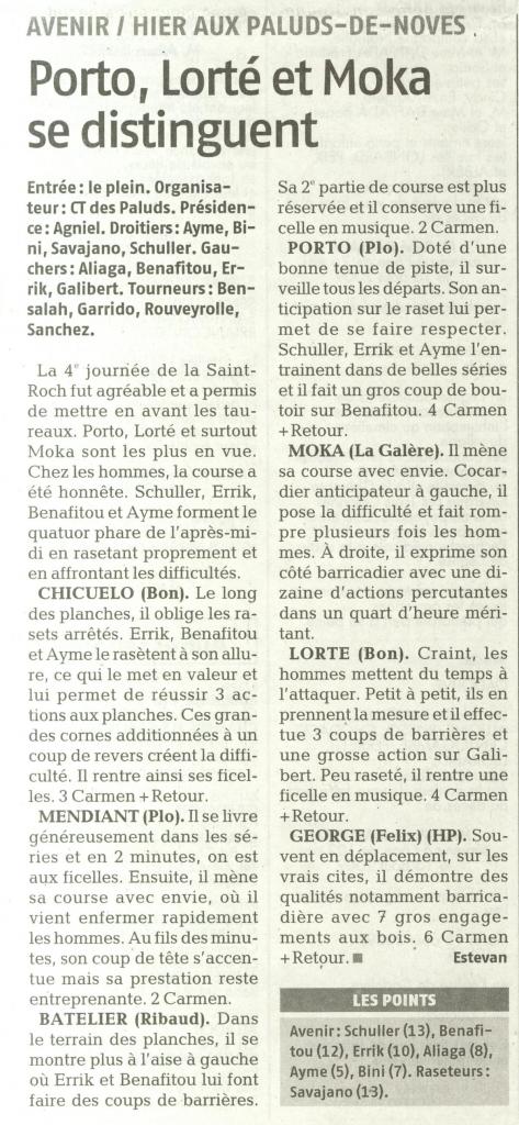 16 aout 2009 ( la provence )