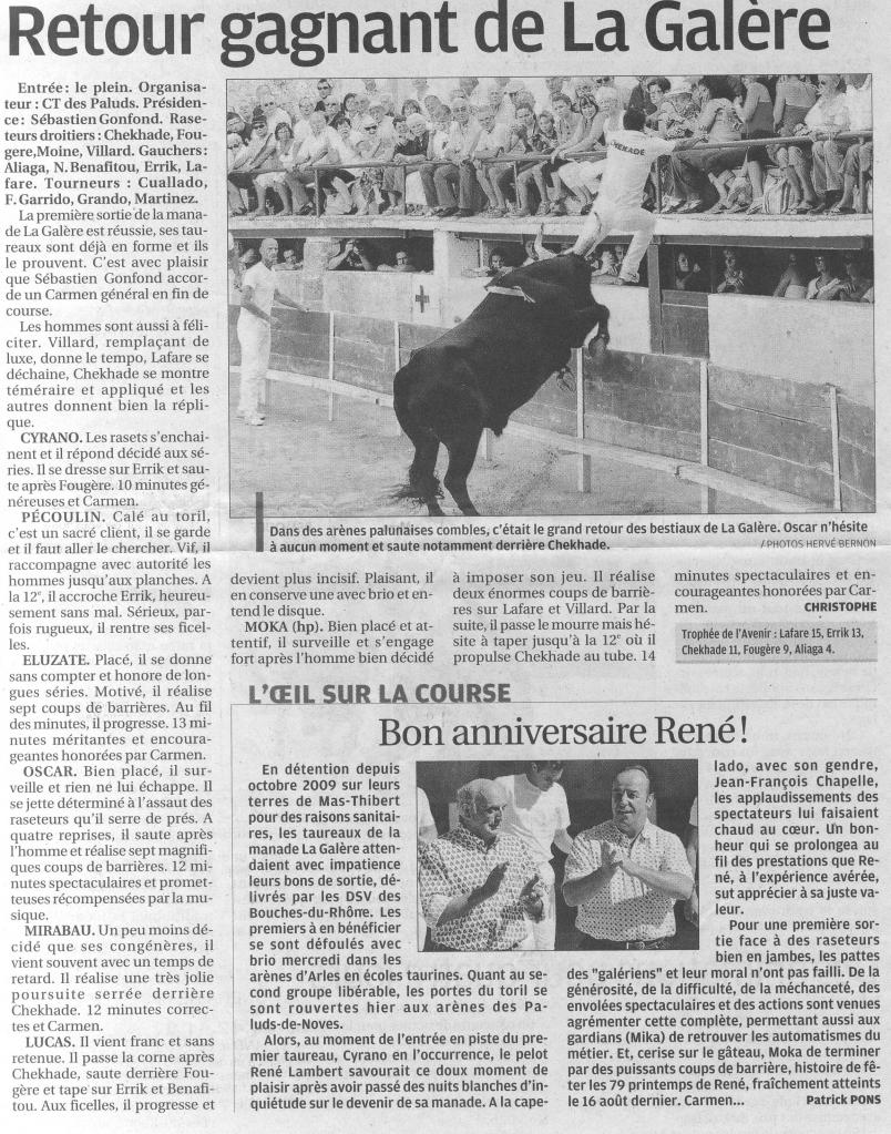 17 aout 2010 ( la provence)