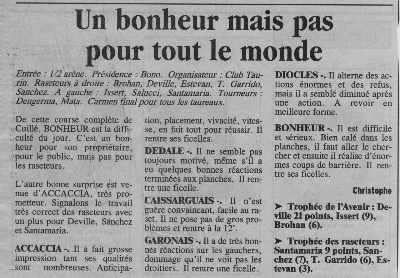 17 juin 2001 ( La provence)