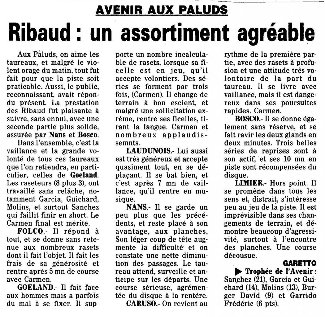 19 Mai 1996 ( La provence)