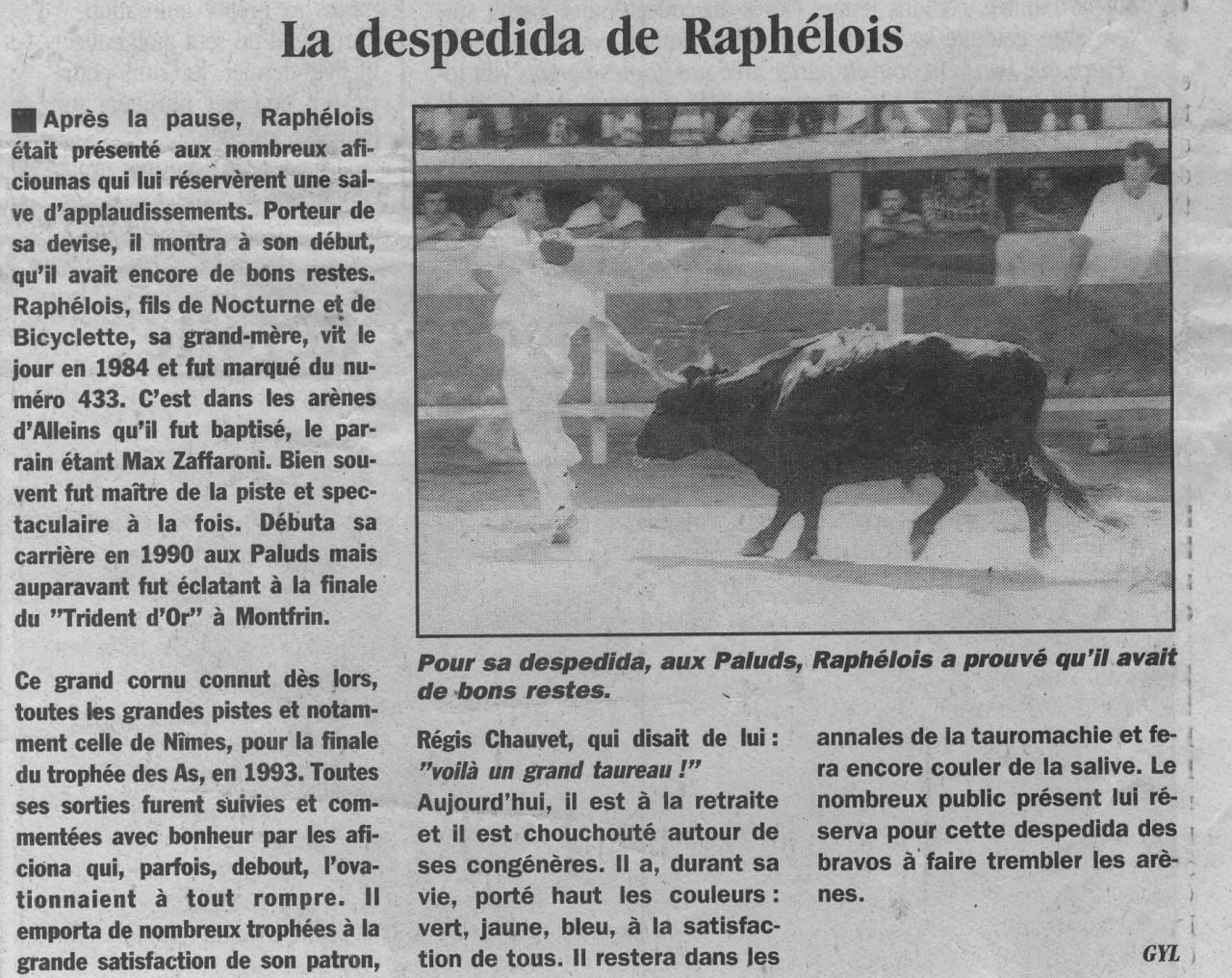 1997 Despelida de Raphelois
