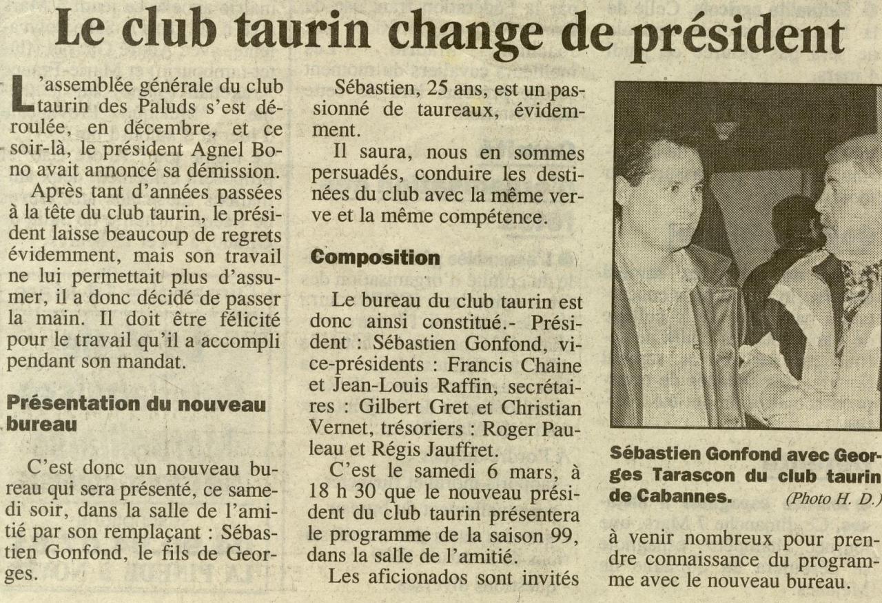 1998 SebastienGonfond devient president