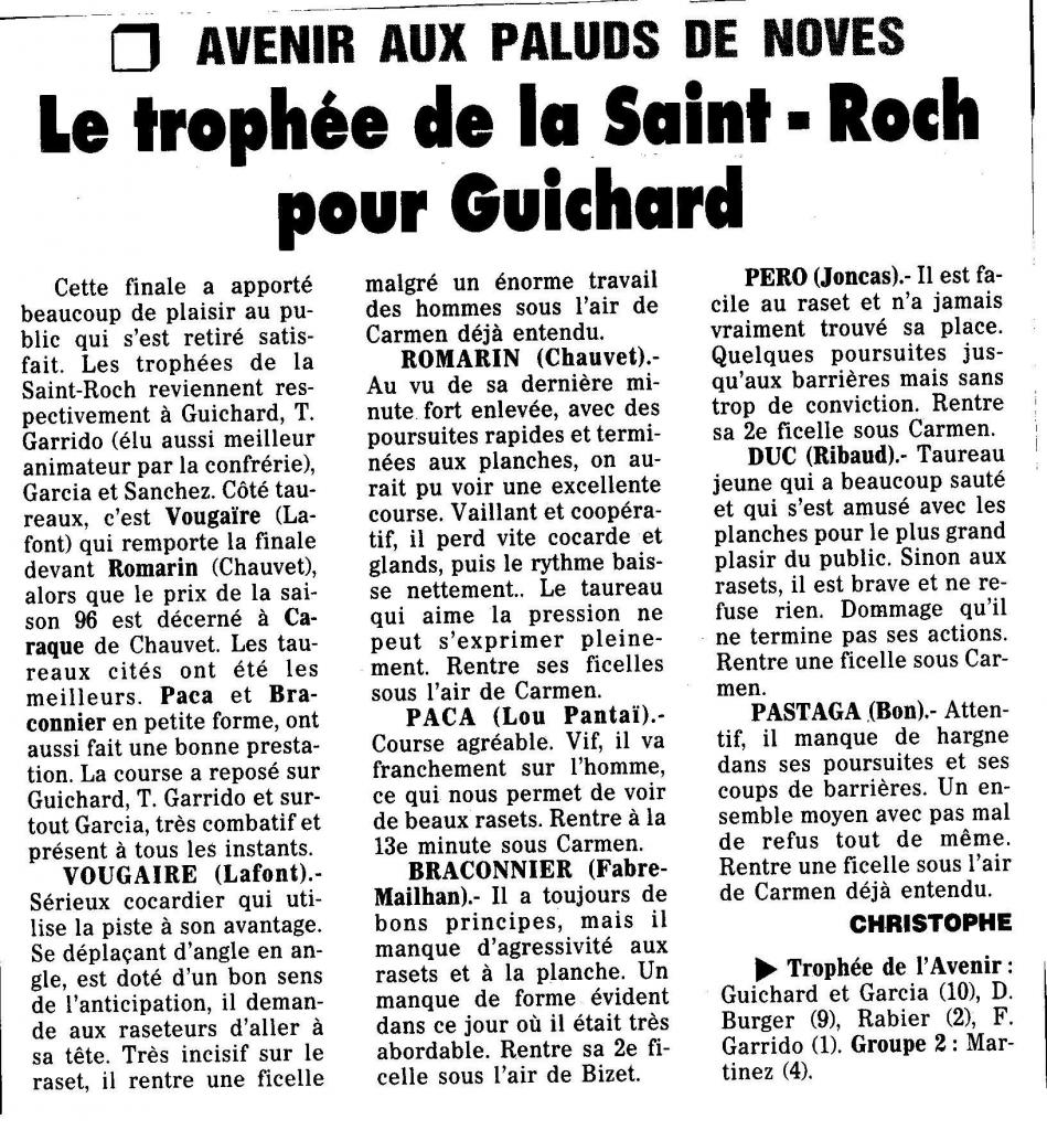 20 Trohee St Roch  01 09 1996 ( La Provence)