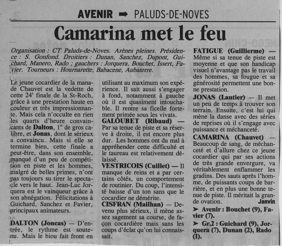 24 finale trophee St Roch 03-09-2000 ( La Provence)