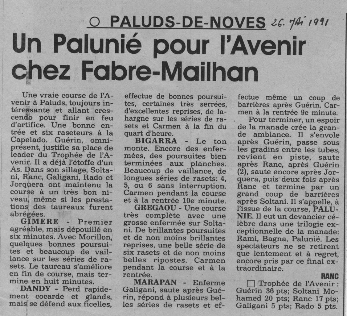 26 mai 1991(La provence)