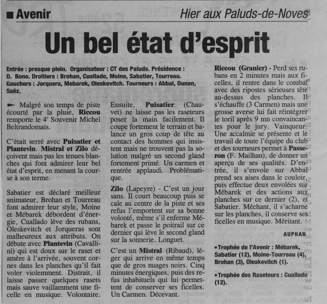 27 juillet 2003 ( La provence )