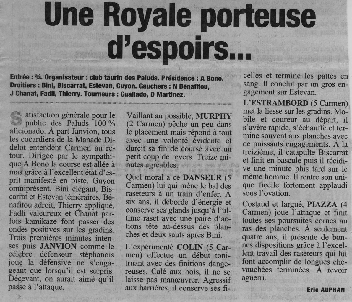 28 octobre 2006 ( la provence)