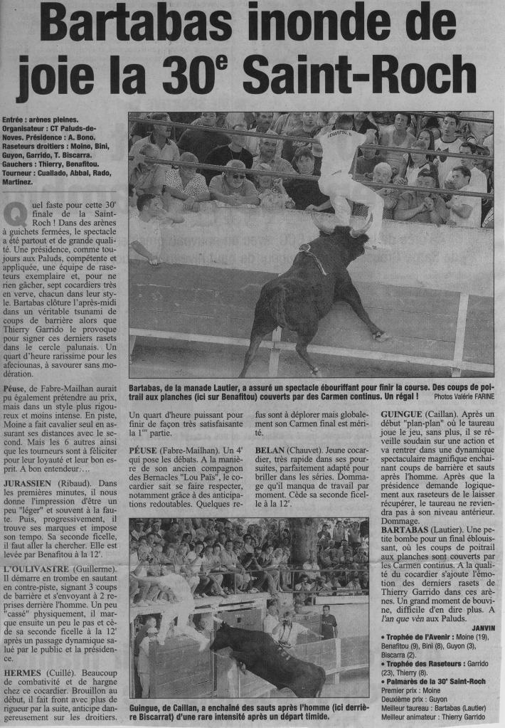 30 finale St Roch 2006 ( La Provence)