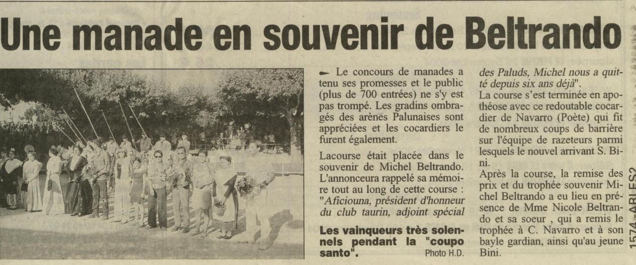 5 eme souvenir M Beltrando 25 juillet 2004