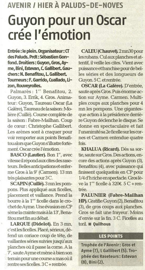6 septembre 2009 ( la provence )
