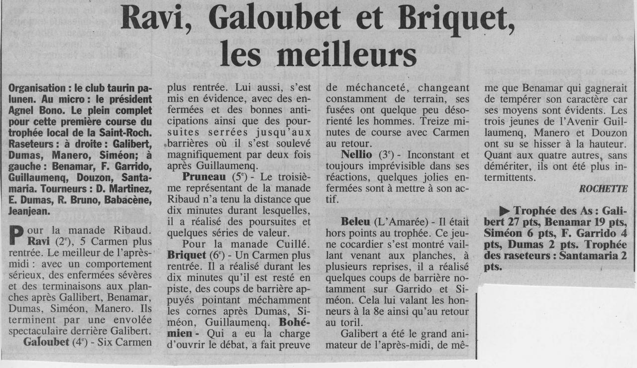 9 aout 1998 ( la provence)