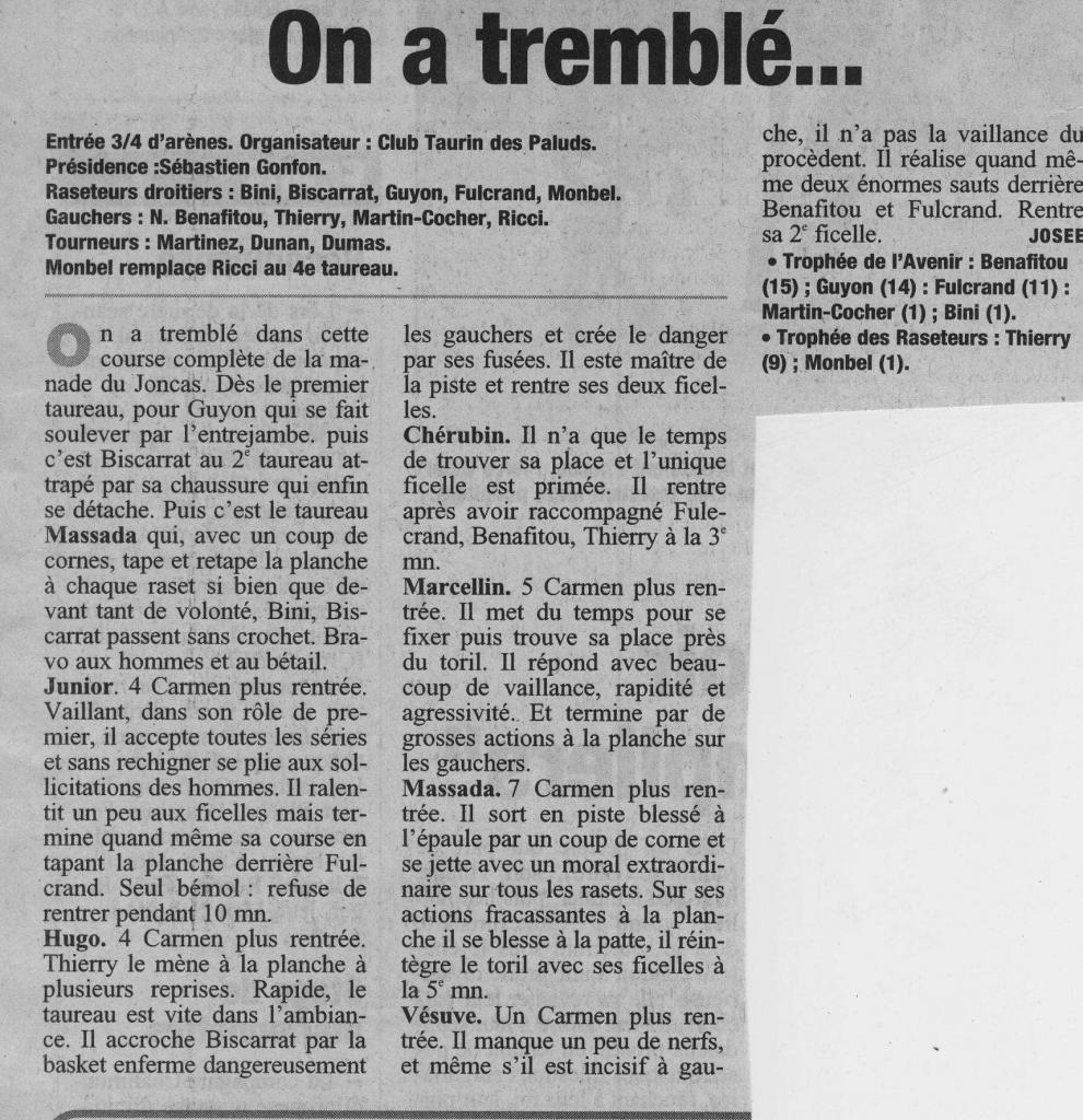 9 avrin 2006 ( La Provence )