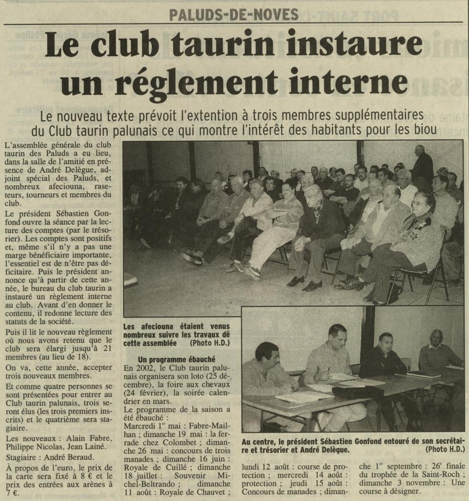 Assemblee generale 2001