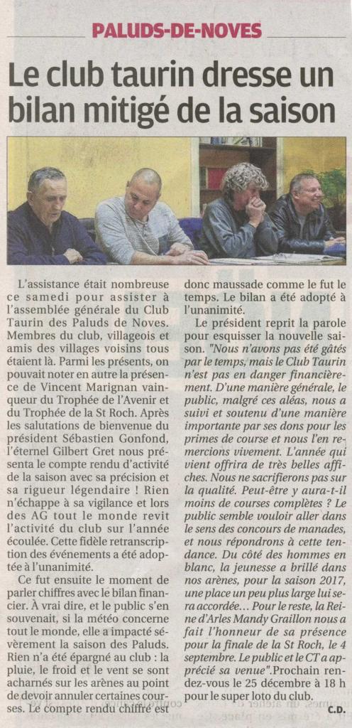 Assemblée générale Novembre 2016