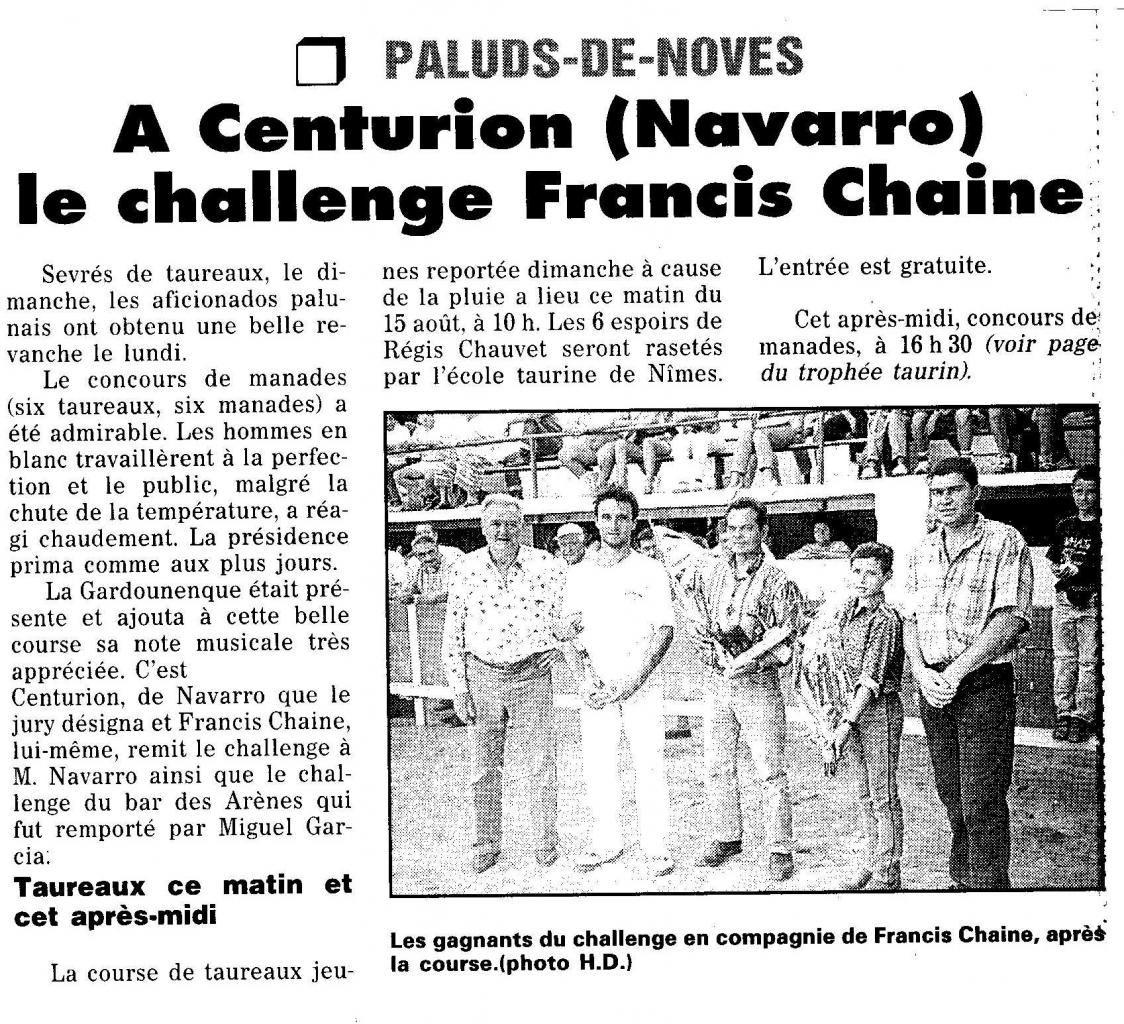 Chalenge F Chaine 12 Aout 1996