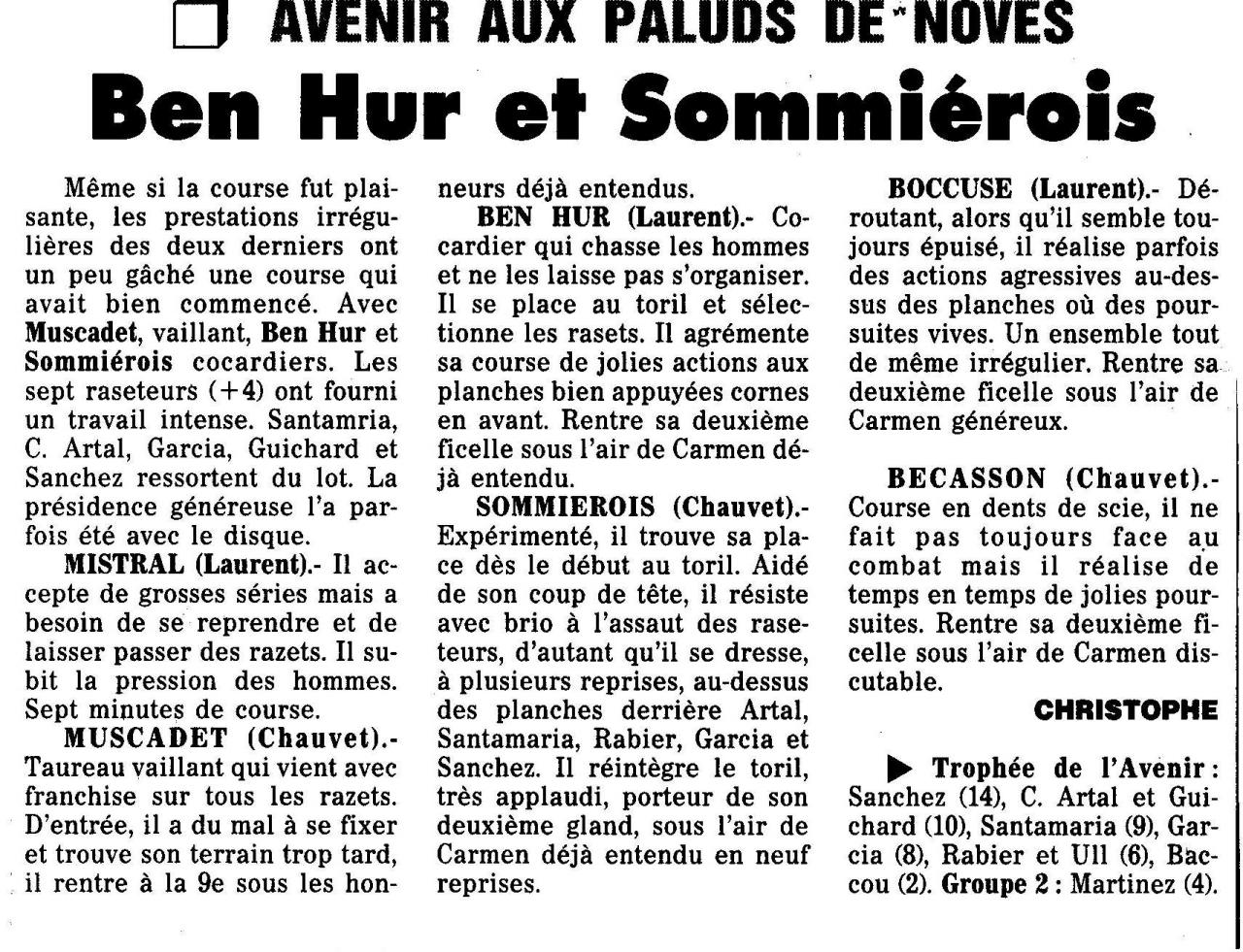 Chauvet Laurent 28 Juillet 1996 (La provence)