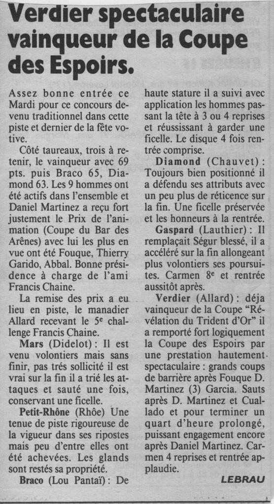Coupe des espoirs 1994 ( la marseillaise)