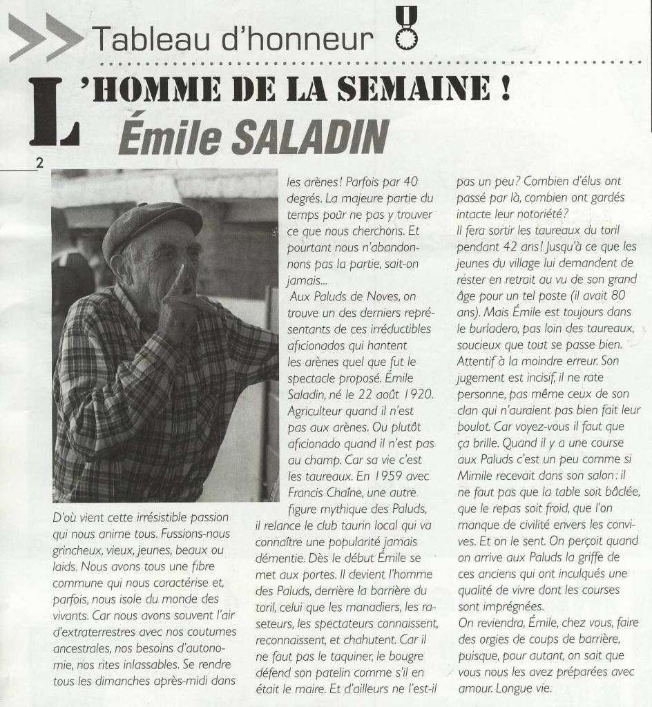 Emile Saladin 2006 Edito Le Cocardier D Simeon