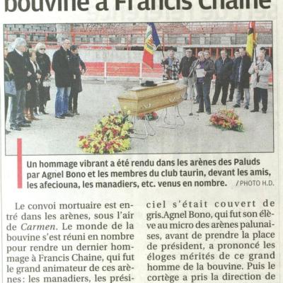 11 Fevrier 2011 Obseques Francis Chaine