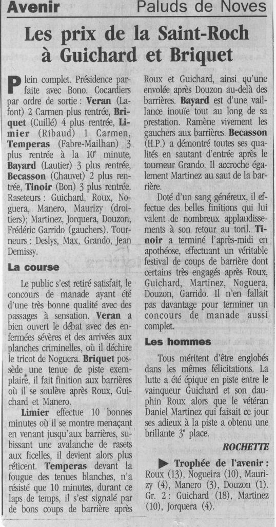 Finale St Roch 1997 ( la provence)