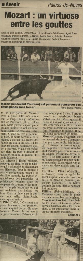 Finale St Roch 2003 7 09 2003 ( la provence)