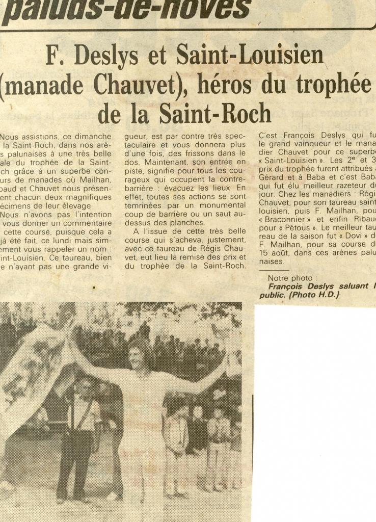 Finale trophée St Roch Septembre 1981 ( La provence HD)
