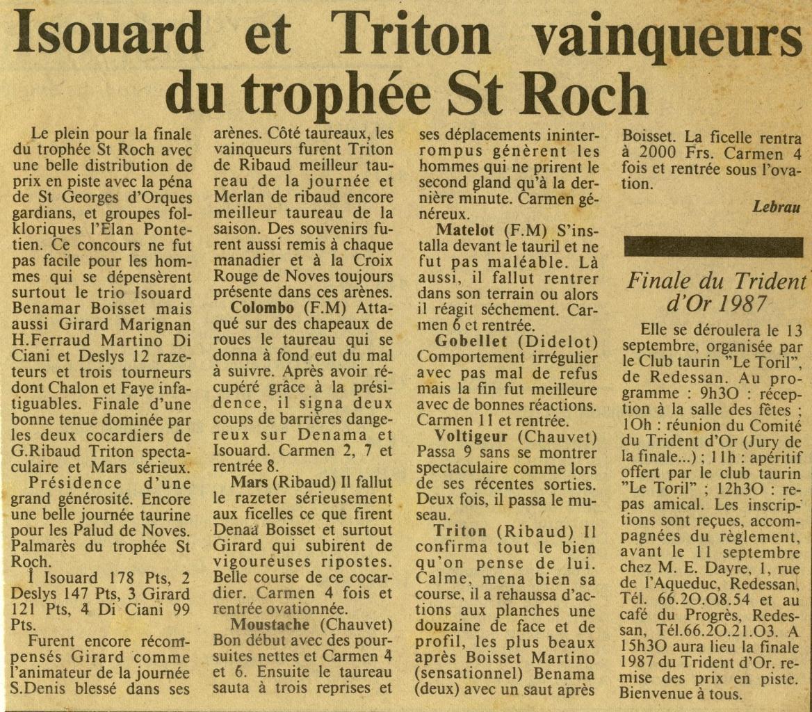 Mars finale St Roch 06 09 1987